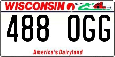 WI license plate 488OGG