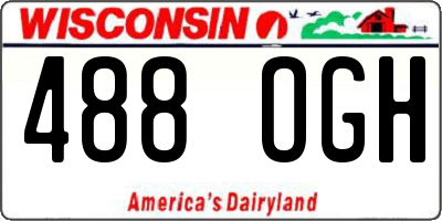 WI license plate 488OGH