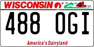WI license plate 488OGI
