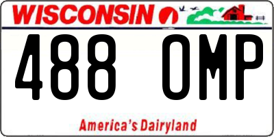 WI license plate 488OMP