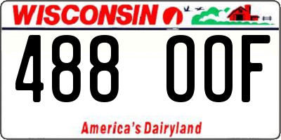WI license plate 488OOF