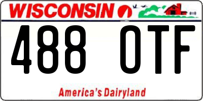 WI license plate 488OTF