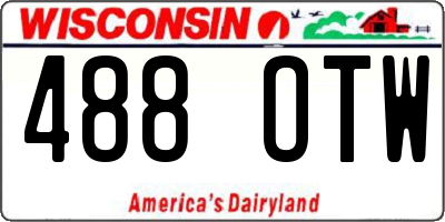 WI license plate 488OTW