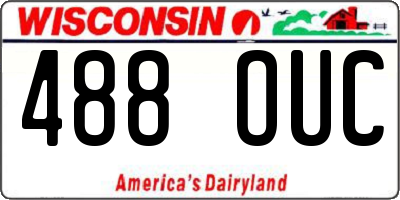 WI license plate 488OUC