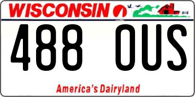 WI license plate 488OUS