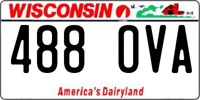 WI license plate 488OVA