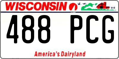WI license plate 488PCG