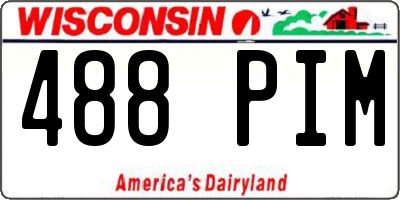 WI license plate 488PIM