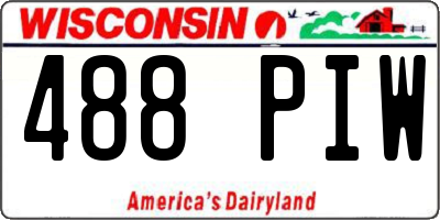 WI license plate 488PIW