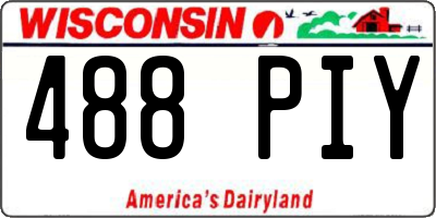 WI license plate 488PIY