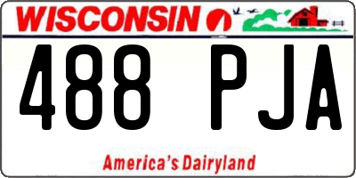 WI license plate 488PJA