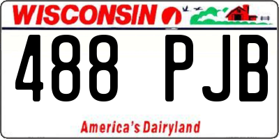 WI license plate 488PJB