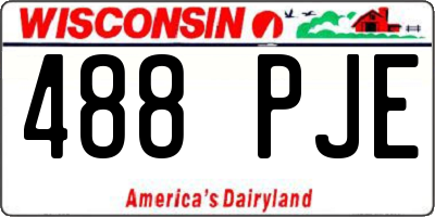 WI license plate 488PJE