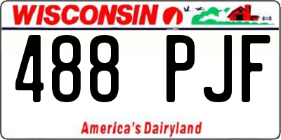 WI license plate 488PJF
