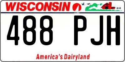 WI license plate 488PJH