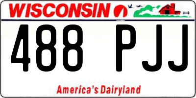 WI license plate 488PJJ