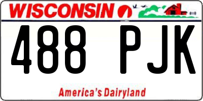 WI license plate 488PJK