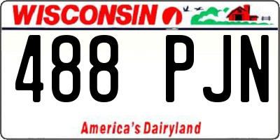 WI license plate 488PJN
