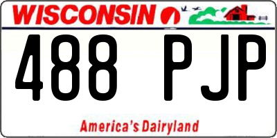 WI license plate 488PJP