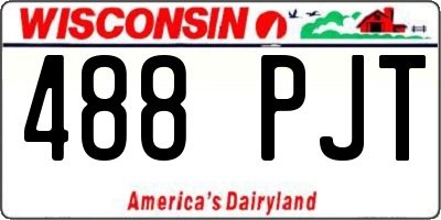 WI license plate 488PJT