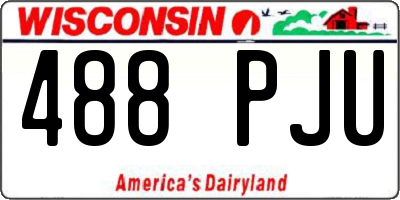 WI license plate 488PJU