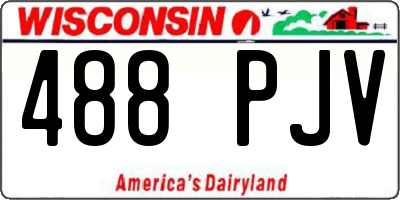 WI license plate 488PJV