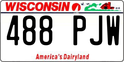 WI license plate 488PJW