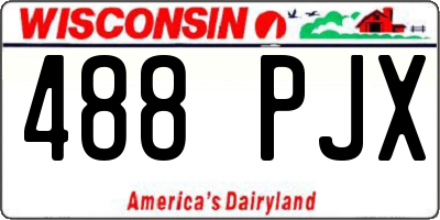 WI license plate 488PJX