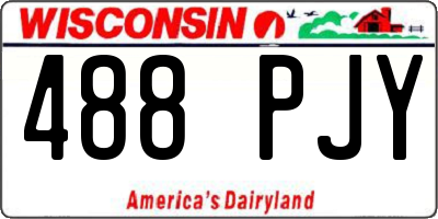 WI license plate 488PJY