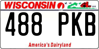 WI license plate 488PKB