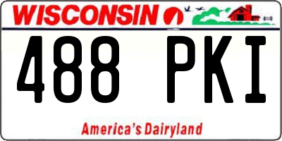 WI license plate 488PKI