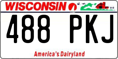 WI license plate 488PKJ