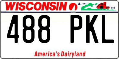 WI license plate 488PKL