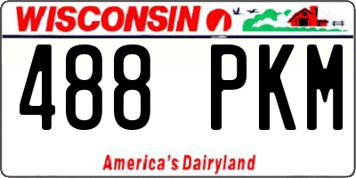 WI license plate 488PKM