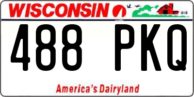 WI license plate 488PKQ
