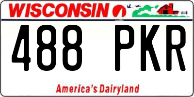WI license plate 488PKR
