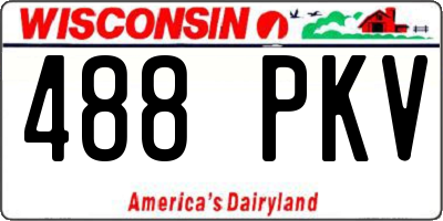 WI license plate 488PKV