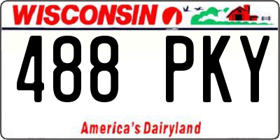 WI license plate 488PKY