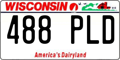 WI license plate 488PLD