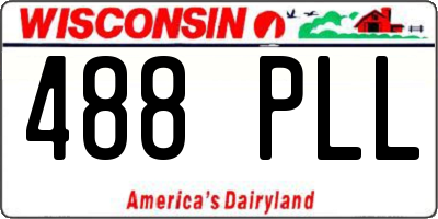 WI license plate 488PLL
