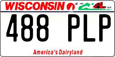 WI license plate 488PLP
