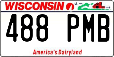 WI license plate 488PMB