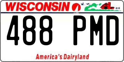 WI license plate 488PMD