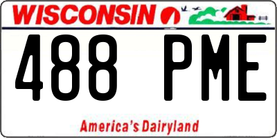 WI license plate 488PME