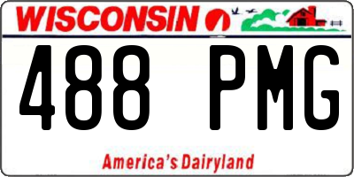 WI license plate 488PMG