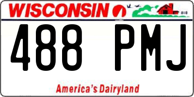 WI license plate 488PMJ