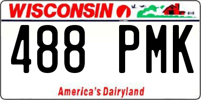 WI license plate 488PMK