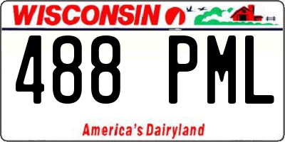 WI license plate 488PML