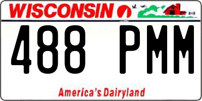 WI license plate 488PMM