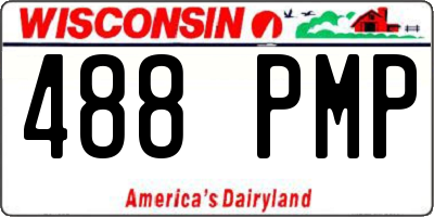 WI license plate 488PMP